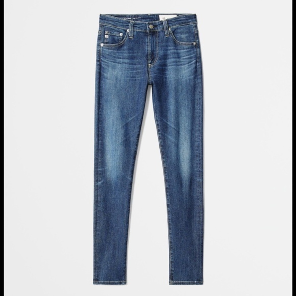 AG Women’s 26R Farrah Skinny Ankle Crop High Rise Jeans 2 26 Medium Wash Denim